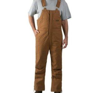 Walls Insulated Overalls Bibs Size 2XL R Duck Canvas Snow Pants Winter Brown New